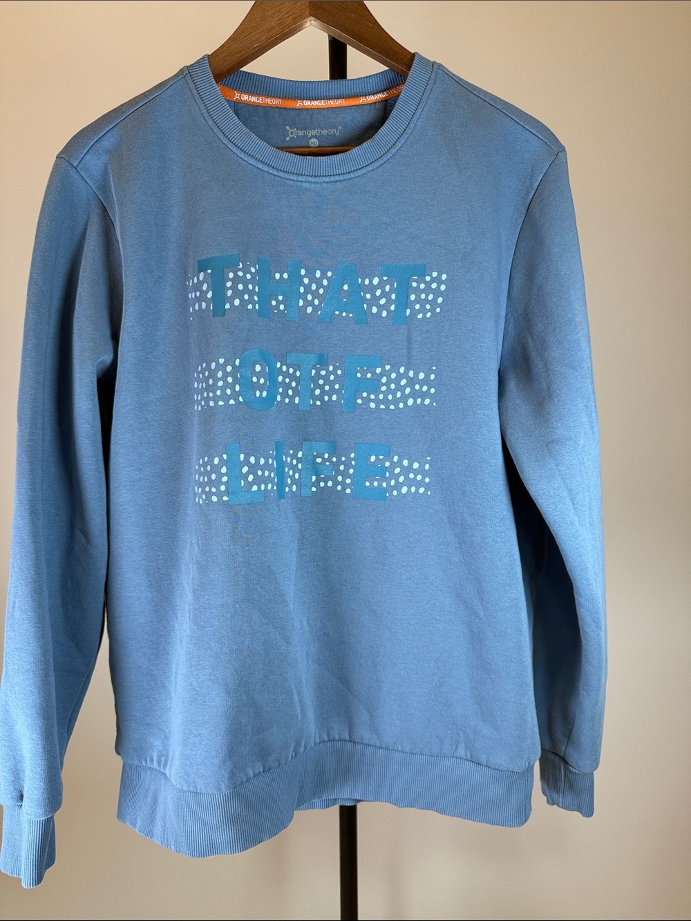 Orangetheory Fitness Light Blue "That OTF Life" Crewneck Sweatshirt | Size M